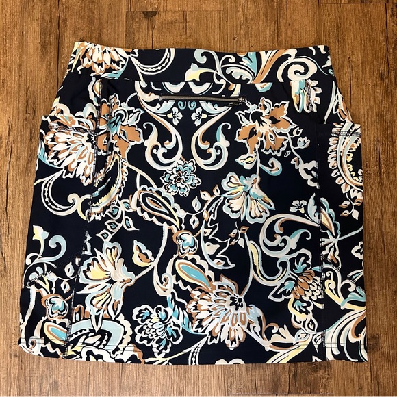 Chicos Floral Print Skort with Pockets - Picture 2 of 10